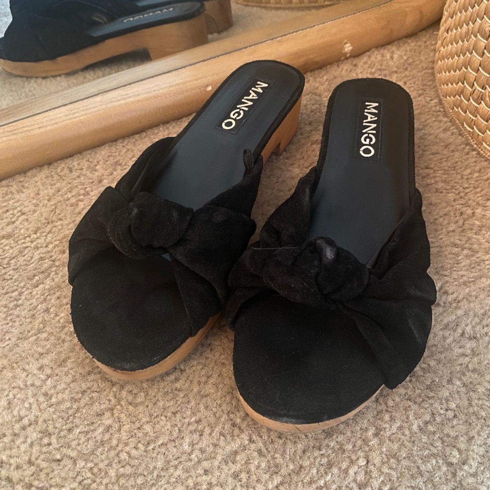 Mango Wooden Platform Sandals